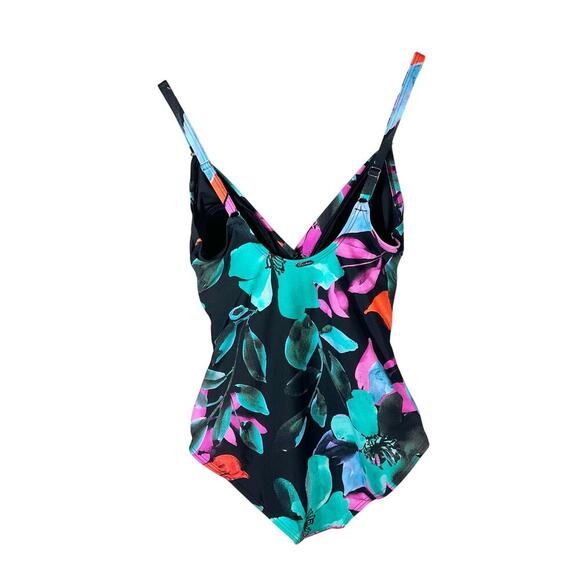 Calvin Klein Twist Front Tummy Control One Piece Swimsuit Size 6 - Picture 3 of 10